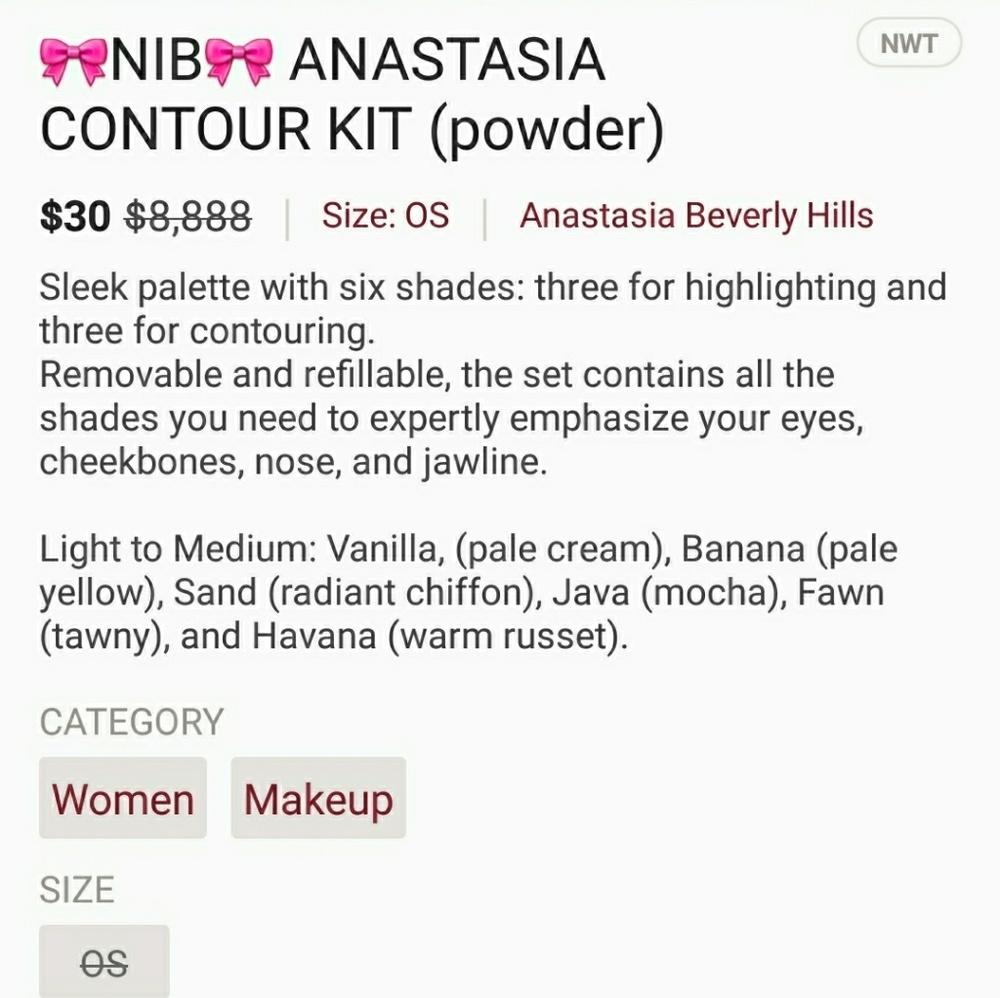 🎀NIB🎀 ANASTASIA CREAM  CONTOUR  KIT - Picture 5 of 5